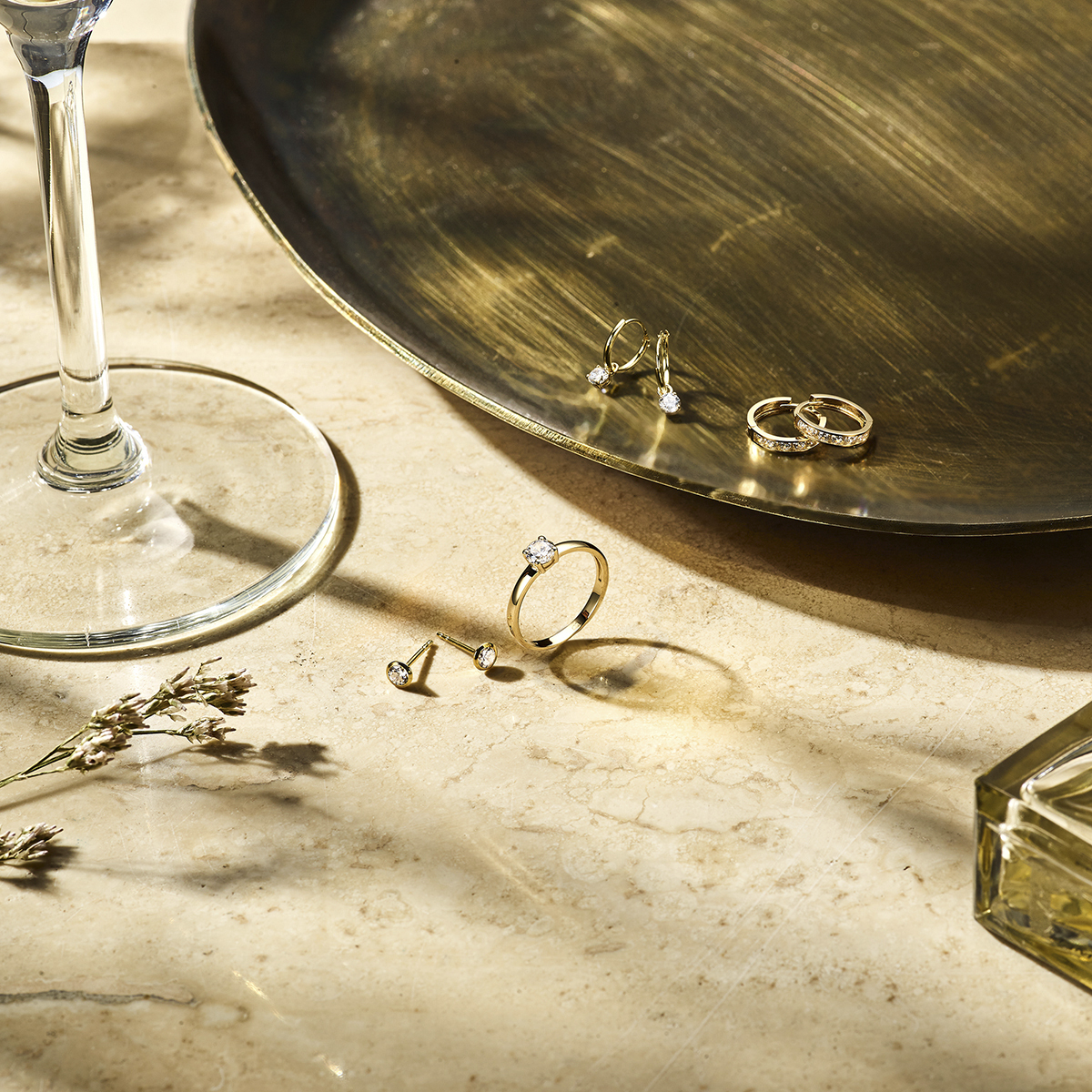 oorringen met hangers zirkonia 14 mm 14K geelgoud - Afbeelding 5