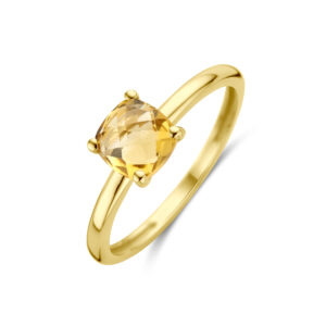 ring citrien 14K geelgoud