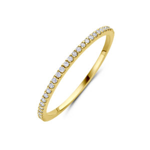 ring diamant 0.11ct h si 14K geelgoud