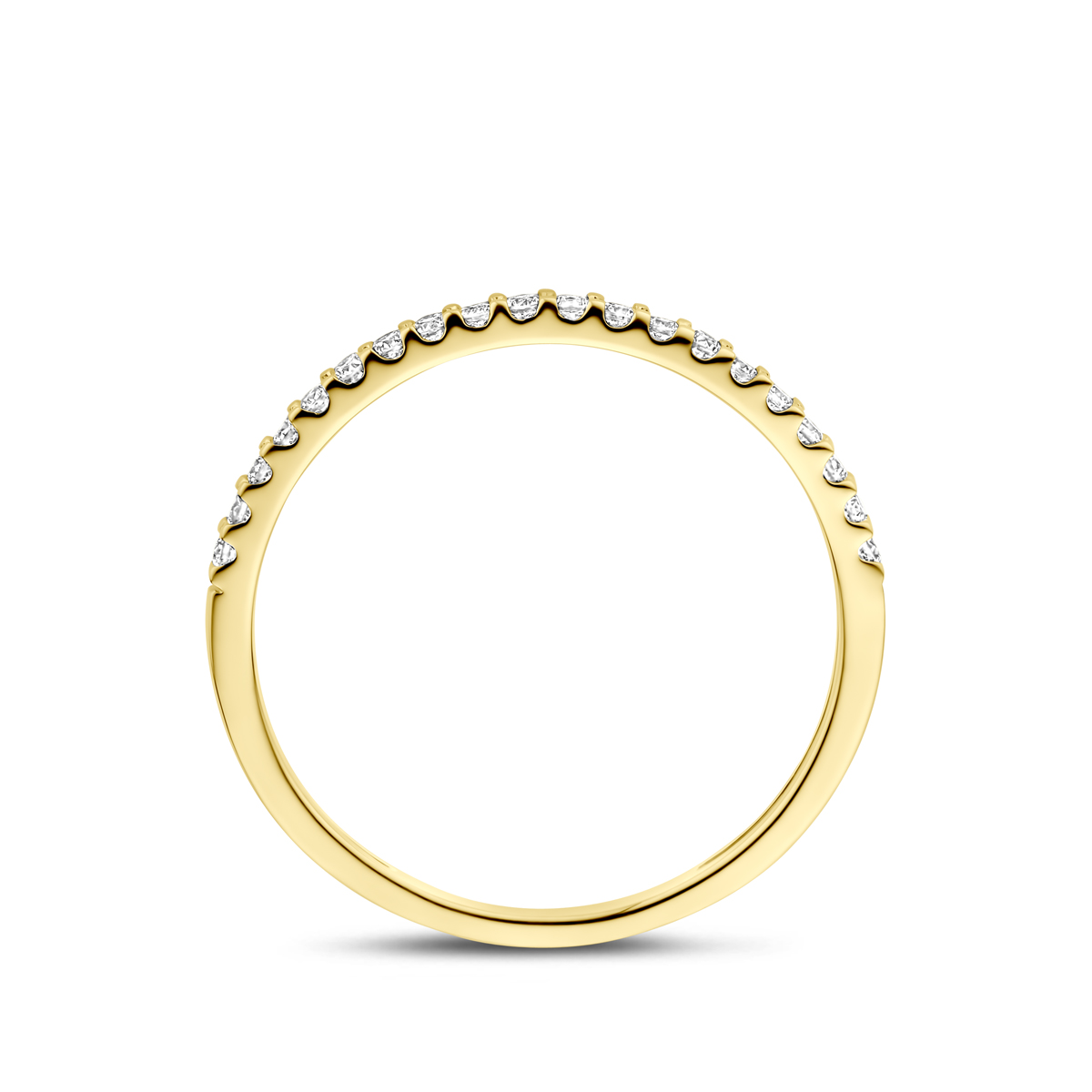 ring lab grown diamant 0.15ct h si 14K geelgoud - Afbeelding 3