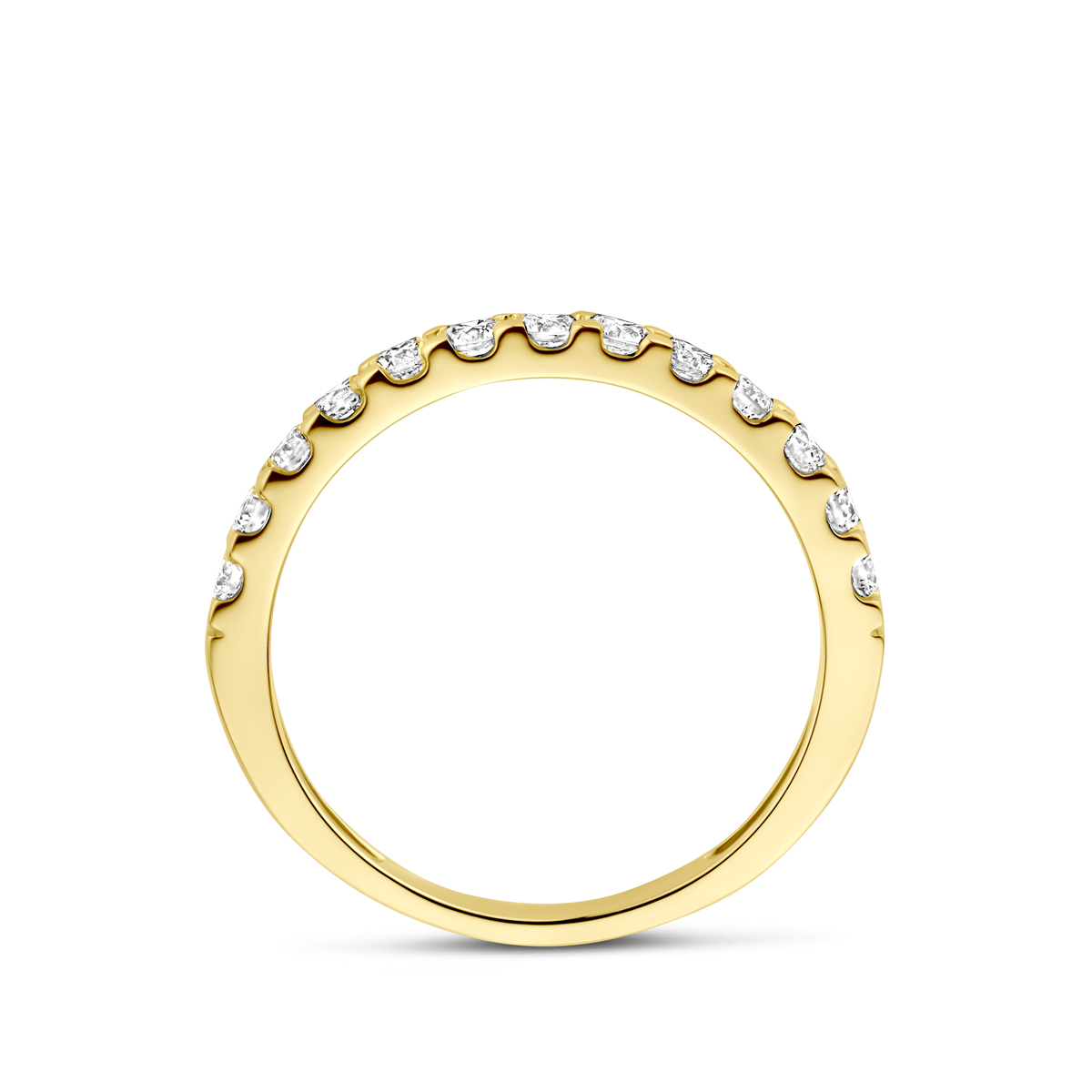 ring lab grown diamant 0.50ct h si 14K geelgoud - Afbeelding 3