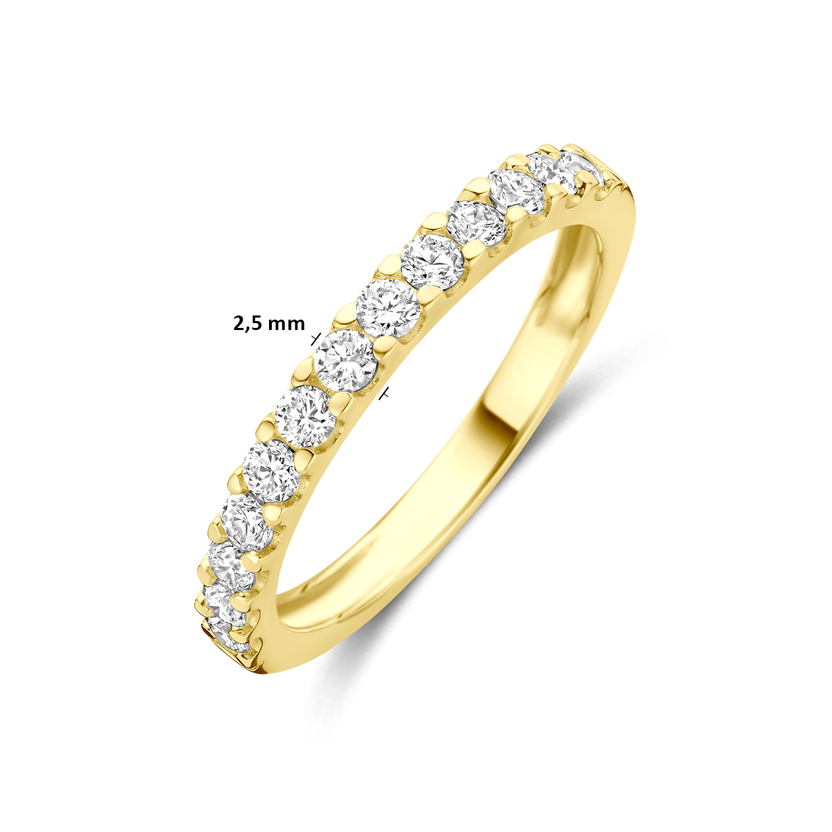 ring lab grown diamant 0.50ct h si 14K geelgoud - Afbeelding 5