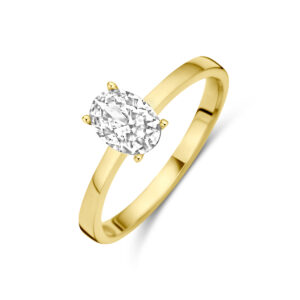 ring zirkonia 14K geelgoud