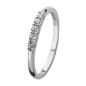 ring zirkonia 14K witgoud