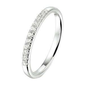 ring zirkonia zilver gerhodineerd