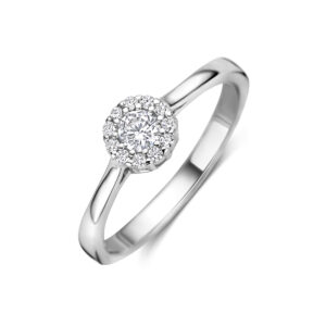 ring zirkonia zilver gerhodineerd