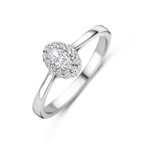 ring zirkonia zilver gerhodineerd