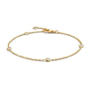 Armband geelgoud briljant 0,15 crt.
