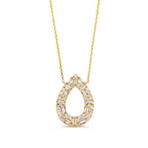 Collier geelgoud briljant 0,81 crt.