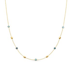 Collier geelgoud edelsteen