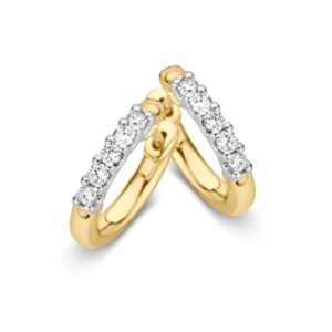 Oorringen bicolor briljant 0,20 crt.