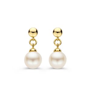 Oorstekers geelgoud parel