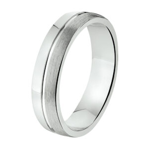 ring a104/a302 - 5 mm - zonder steen zilver gerhodineerd