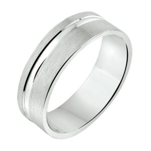 ring a111 - 6,5 mm - zonder cz zilver gerhodineerd