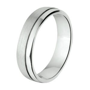 ring a201 - 5 mm - zonder cz zilver gerhodineerd