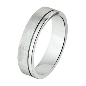 ring a202 - 5 mm - zonder cz zilver gerhodineerd
