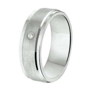 ring a208 - 6,5 mm - met cz zilver gerhodineerd