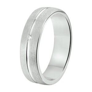 ring a303 - 5 mm - 0.01ct h si zilver gerhodineerd