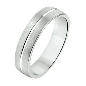 ring a303 - 5 mm - zonder steen zilver gerhodineerd