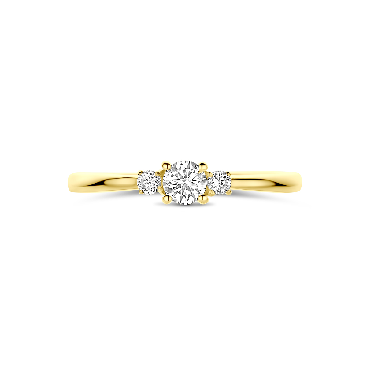ring lab grown diamant 0.25ct h si 14K geelgoud - Afbeelding 4