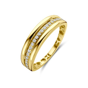 ring zirkonia 14K geelgoud