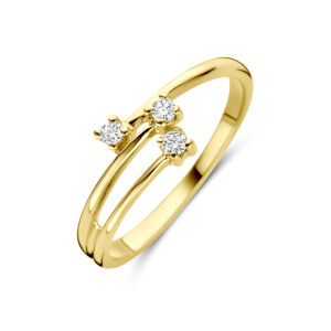 ring zirkonia 14K geelgoud