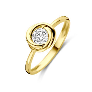 ring zirkonia 14K geelgoud