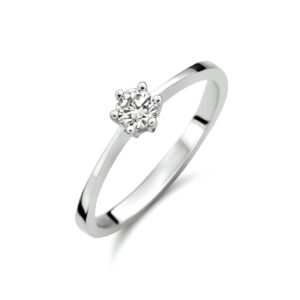 ring zirkonia 14K witgoud