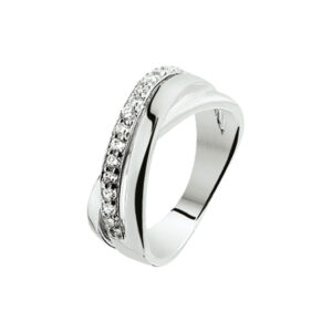 ring zirkonia zilver gerhodineerd