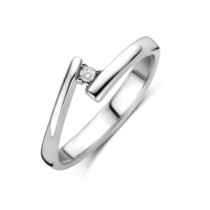 ring zirkonia zilver gerhodineerd