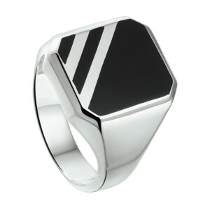 zegelring massief onyx zilver gerhodineerd