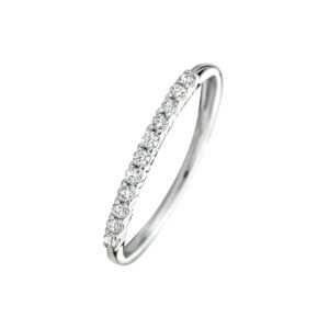 aanschuifring zirkonia zilver gerhodineerd