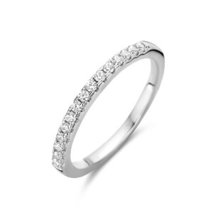 aanschuifring zirkonia zilver gerhodineerd