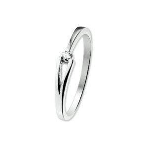 ring diamant 0.07 ct. 14K witgoud