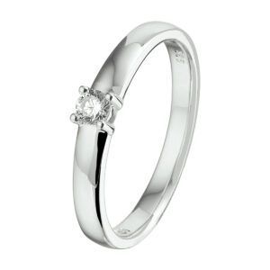 ring diamant 0.10ct h si 14K witgoud