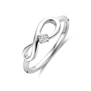 ring infinity zirkonia zilver gerhodineerd