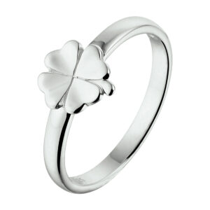 ring klaver zilver gerhodineerd