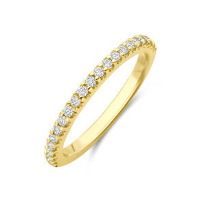 ring lab grown diamant 0.25ct h si 14K geelgoud