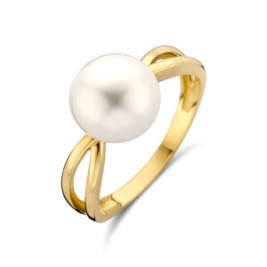 ring parel 14K geelgoud