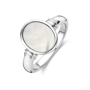 ring parelmoer zilver gerhodineerd