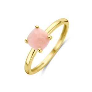 ring roze opaal 14K geelgoud