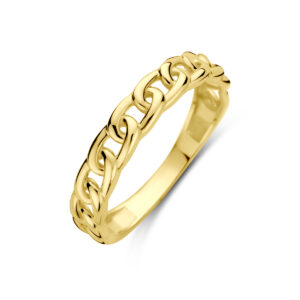 ring schakel 14K geelgoud