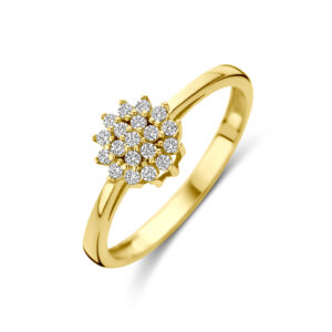ring zirkonia 14K geelgoud