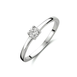 ring zirkonia 14K witgoud
