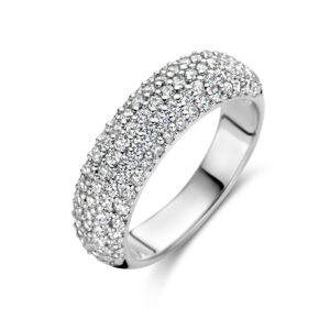 ring zirkonia zilver gerhodineerd