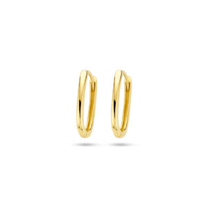 9k klapoorringen paperclip 14 mm 9K geel