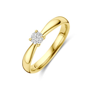 aanzoeksring diamant 0.25ct h si 14K geelgoud