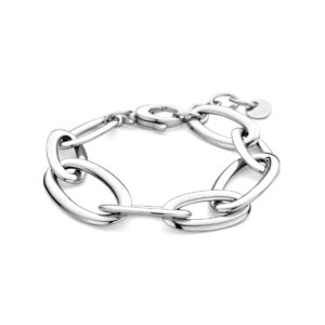 armband 19 mm 20 + 3 cm zilver gerhodineerd