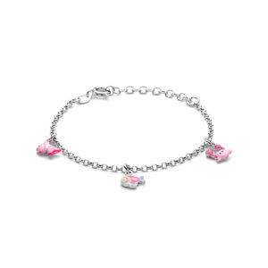 armband emaille zeedieren 13 + 3 zilver gerhodineerd