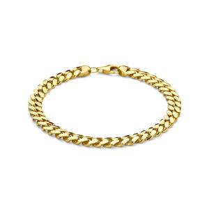 armband gourmette 6,8 mm 21 cm 14K geelgoud